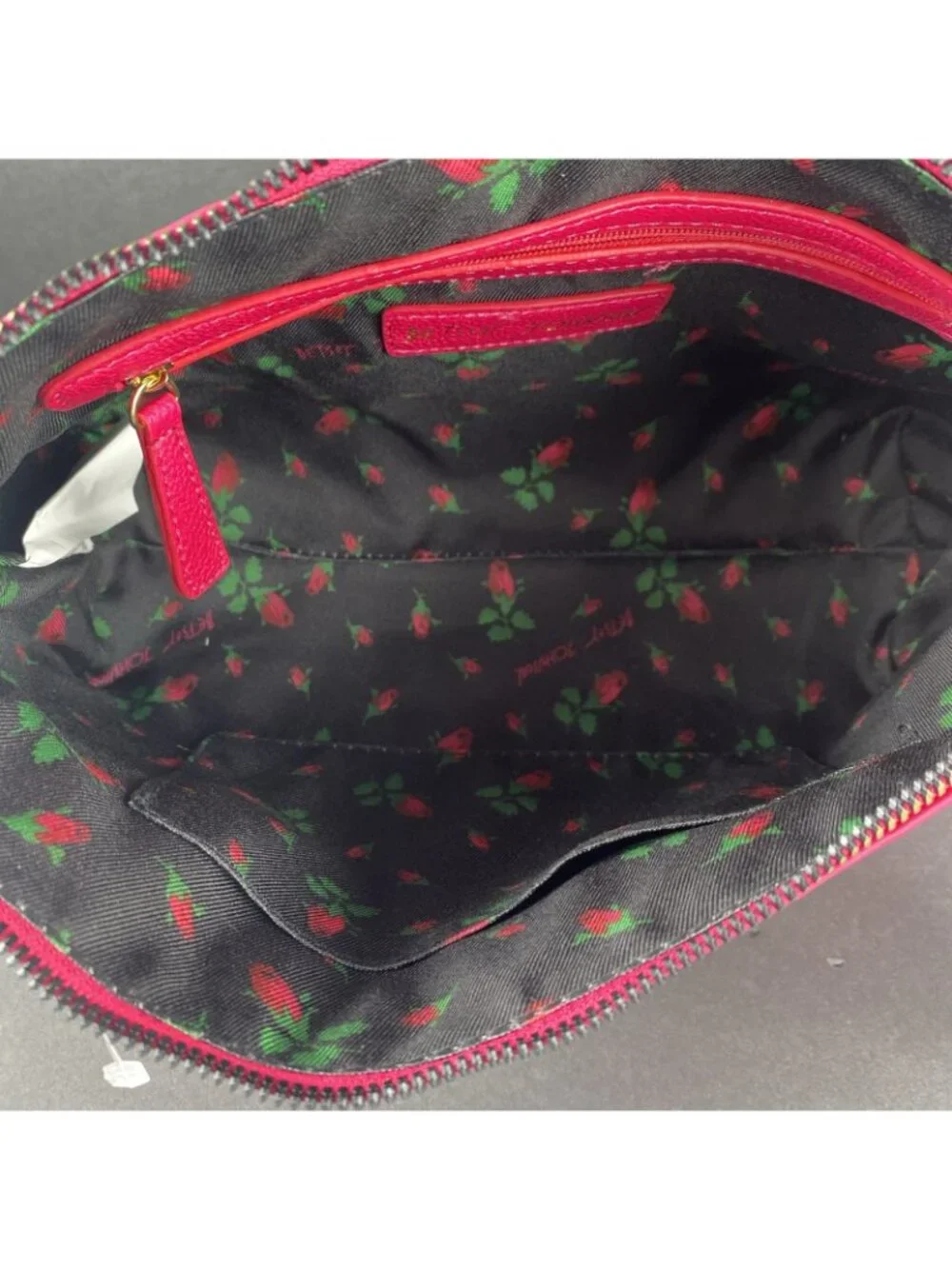 Betsey Johnson NY Large Pink Rose Purse Wristlet Bag NWOT - Picture 10 of 15